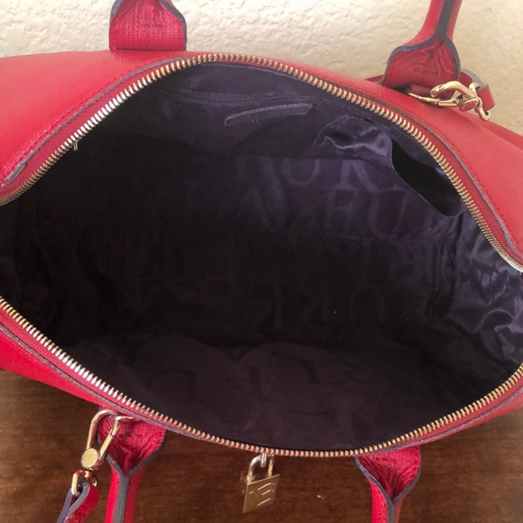 Furla Bag Satchel Radiant Red Leather with Strap - Picture 7 of 8